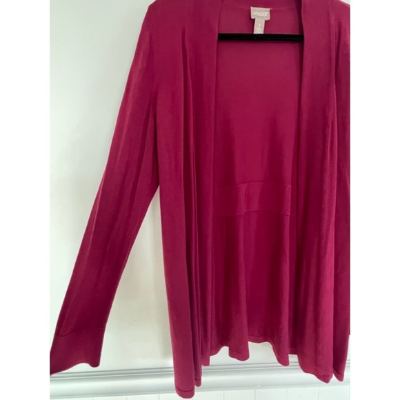 Chico's 1 Open Front Classic Long Sweater Cardigan US Medium/8 A62 - Picture 8 of 11